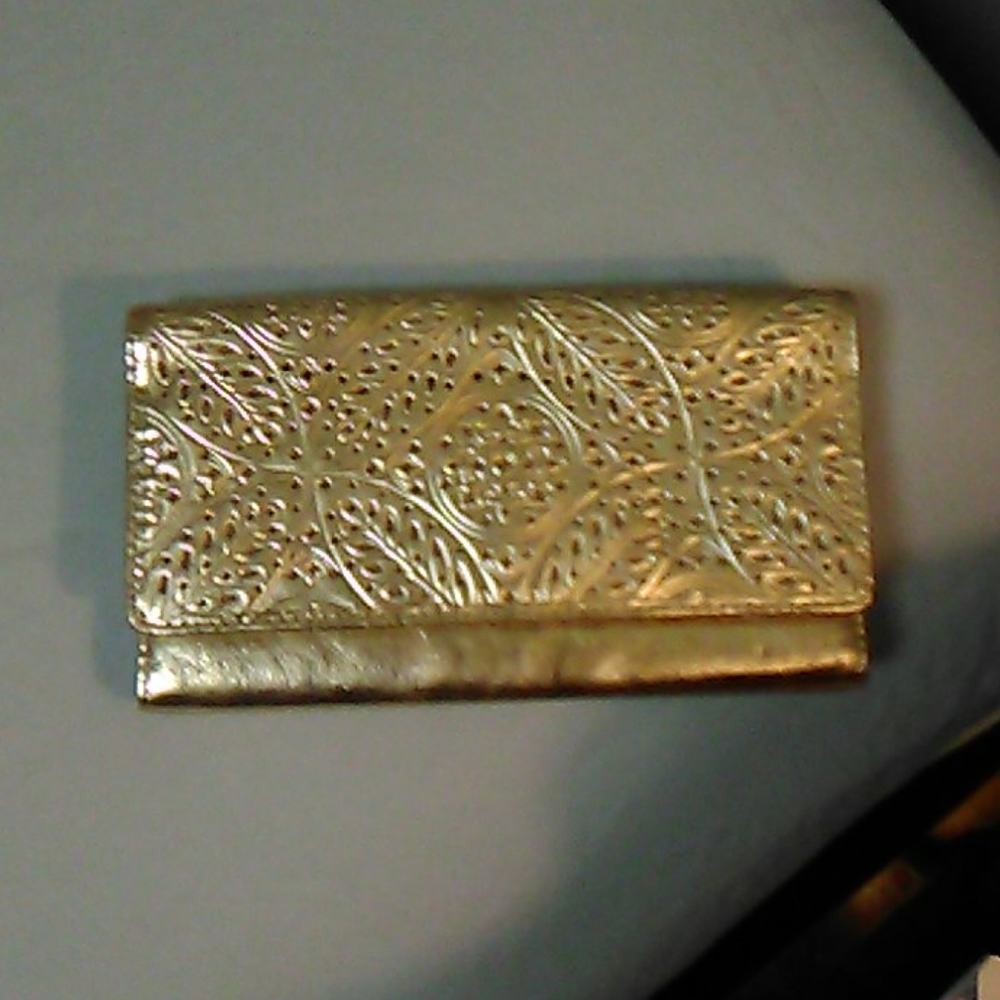 Gold clutch wallet